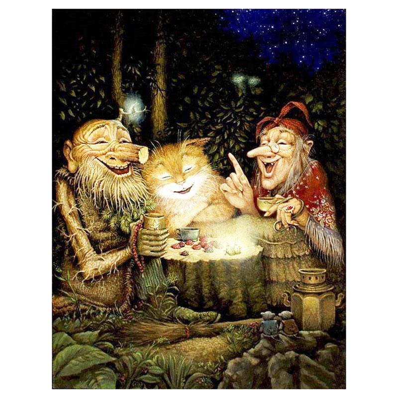 Cat and Elves 5D DIY...