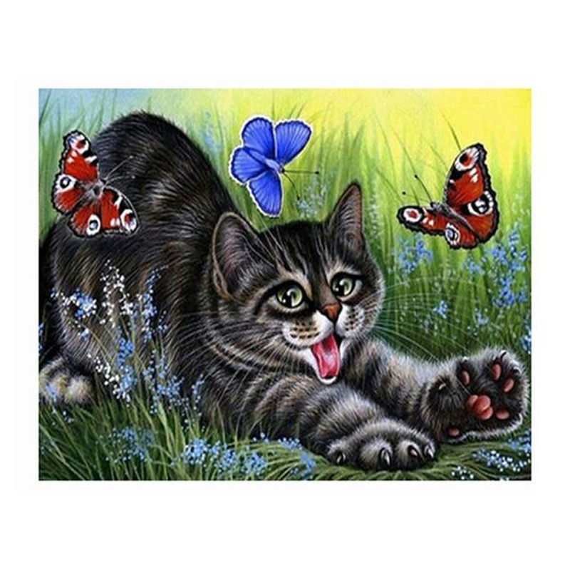 Cat And Butterflies ...