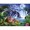 Tiger & Falls 5D DIY Paint By Diamond Kit