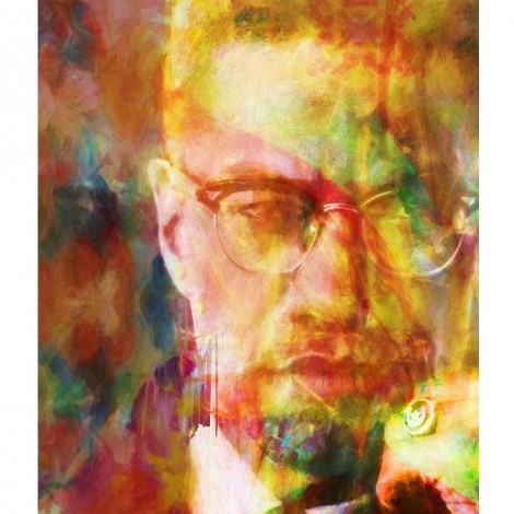 Malcolm X in Watercolor - Dan Sproul DIY Painting By Diamond Kit