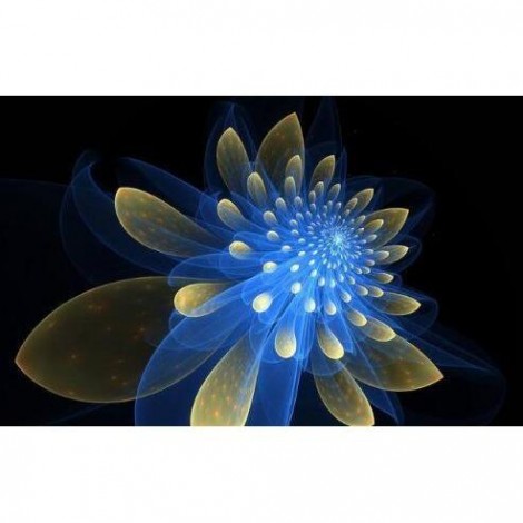 Blue Flower 5D DIY Paint By Diamond Kit
