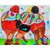 Cartoon Women Playing Football 5D DIY Paint By Diamond Kit