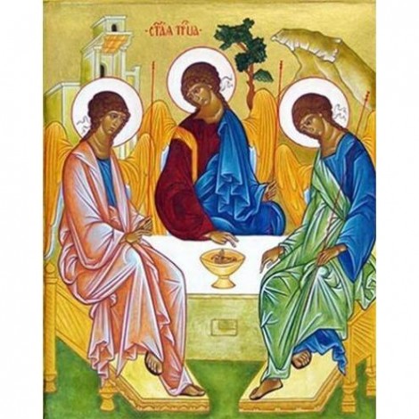 Sharing Food And Talking 5D DIY Paint By Diamond Kit