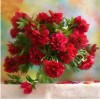 Red Flowers & Vase 5D DIY Paint By Diamond Kit