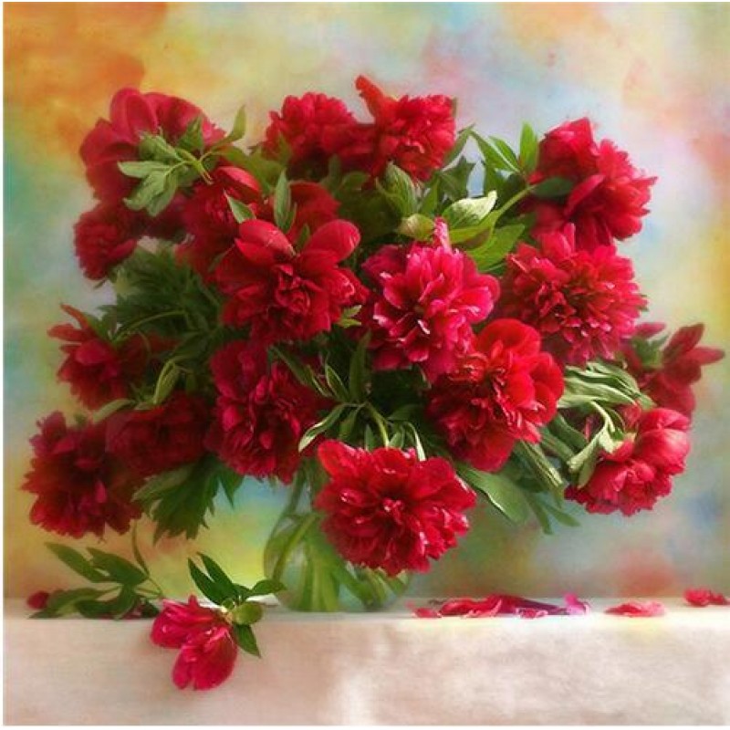 Red Flowers & Va...