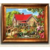 Red House & Swan 5D DIY Paint By Diamond Kit