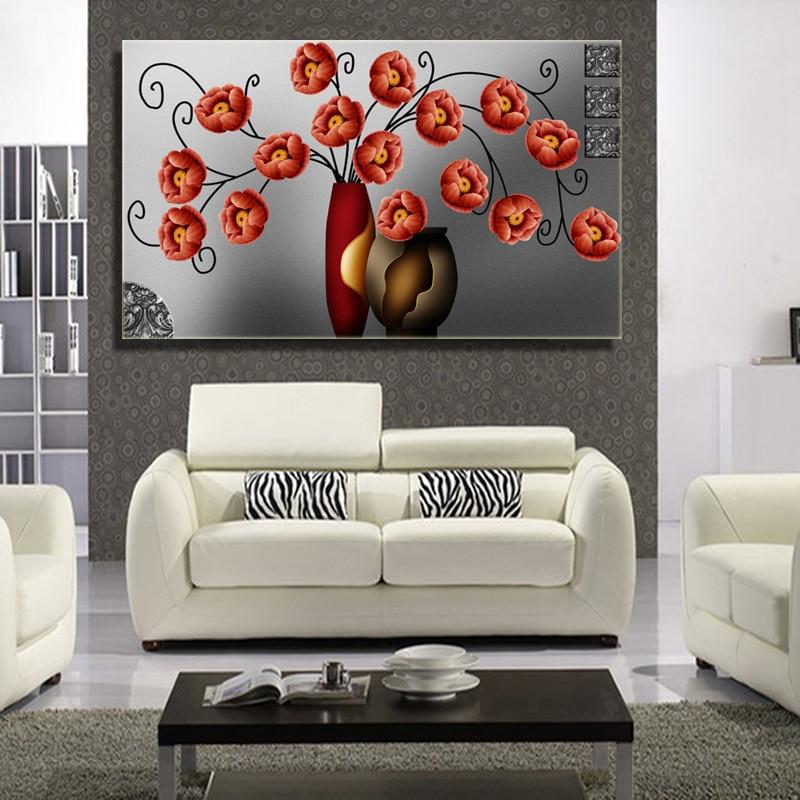 Red Floral Vase Crys...
