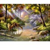 Elk Drinking Water 5D DIY Paint By Diamond Kit