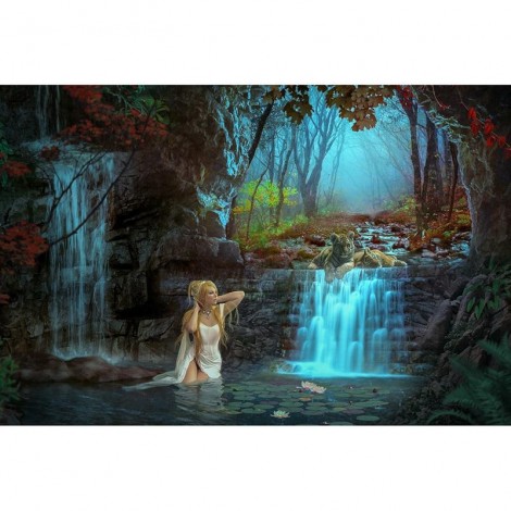 Cartoon beauty bath 5D DIY Paint By Diamond Kit