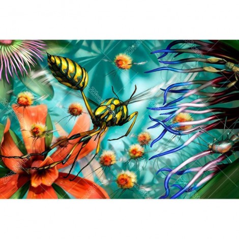 Two Insects 5D DIY Paint By Diamond Kit