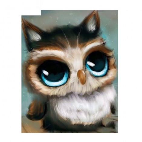 Baby Owl 5D DIY Paint By Diamond Kit