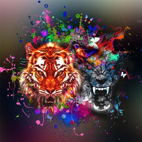 Cartoon tiger 5D DIY Paint By Diamond Kit
