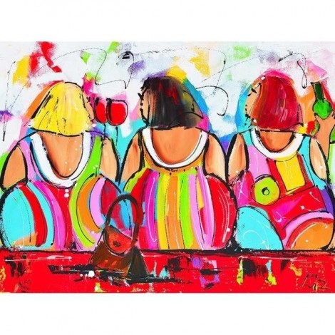 Cartoon Sexy Women In The Bar 5D DIY Paint By Diamond Kit