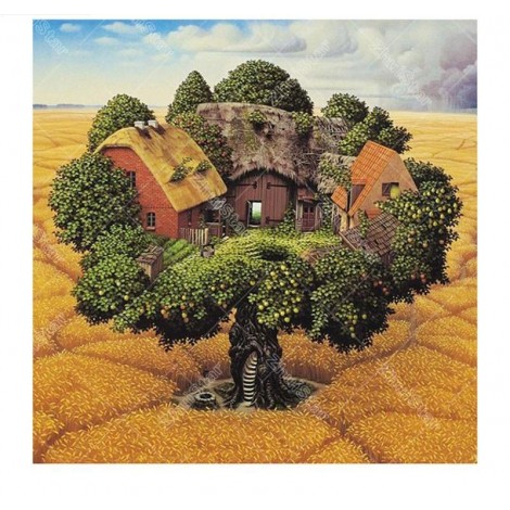 Tree House 5D DIY Paint By Diamond Kit