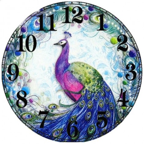 Time Peacock 5D DIY Paint By Diamond Kit