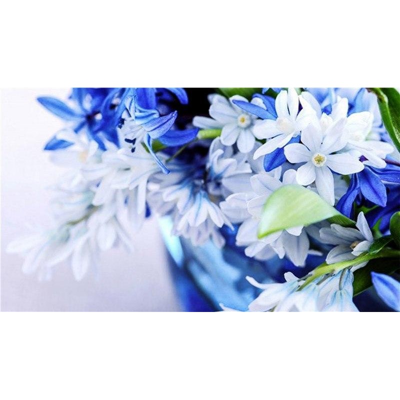 Blue And White Flowers 5D...