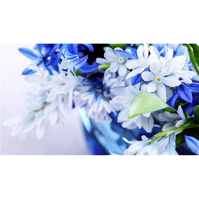 Blue And White Flowe...