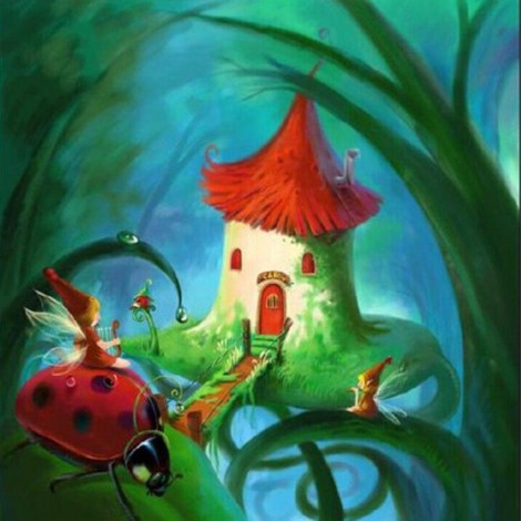 Anime house 5D DIY Paint By Diamond Kit