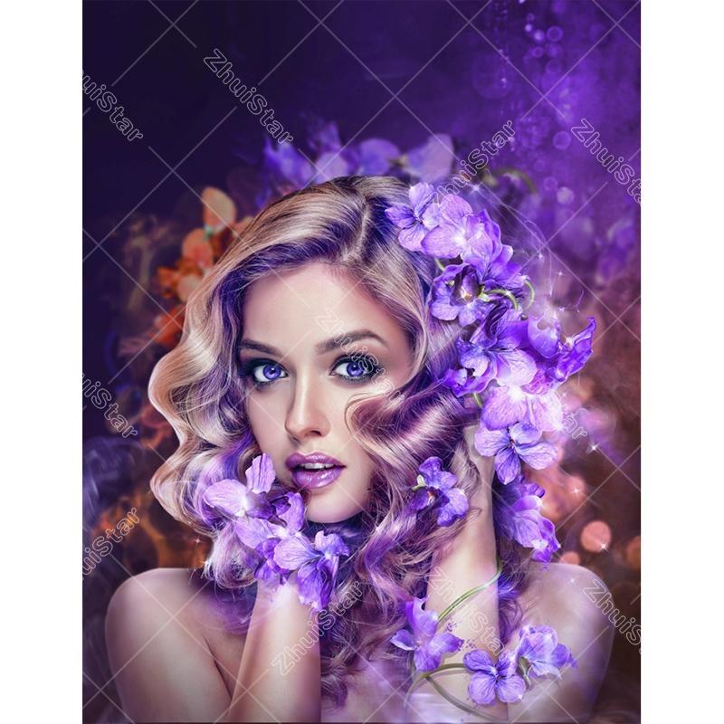Beautiful Purple Girl 5D ...