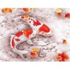 Red & White Fishes 5D DIY Paint By Diamond Kit