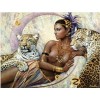 Woman & Tigers 5D DIY Paint By Diamond Kit