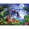 Waterfall Tiger 5D DIY Paint By Diamond Kit