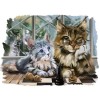 Two Cute Cats 5D DIY Paint By Diamond Kit