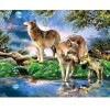 Wolf In Forest 5D DIY Paint By Diamond Kit