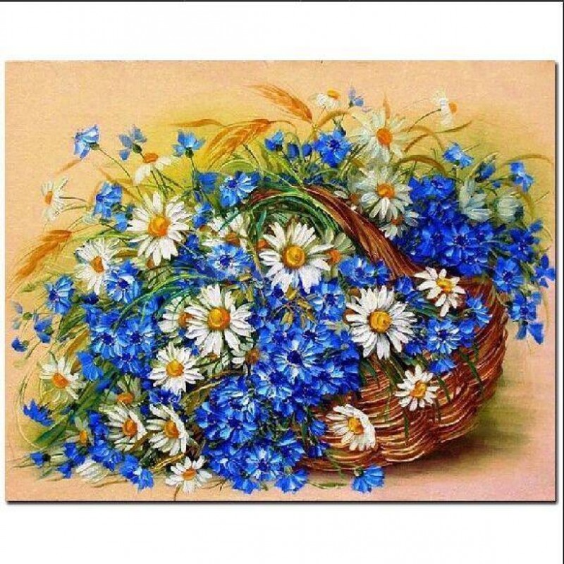 Basket of flowers 5D...