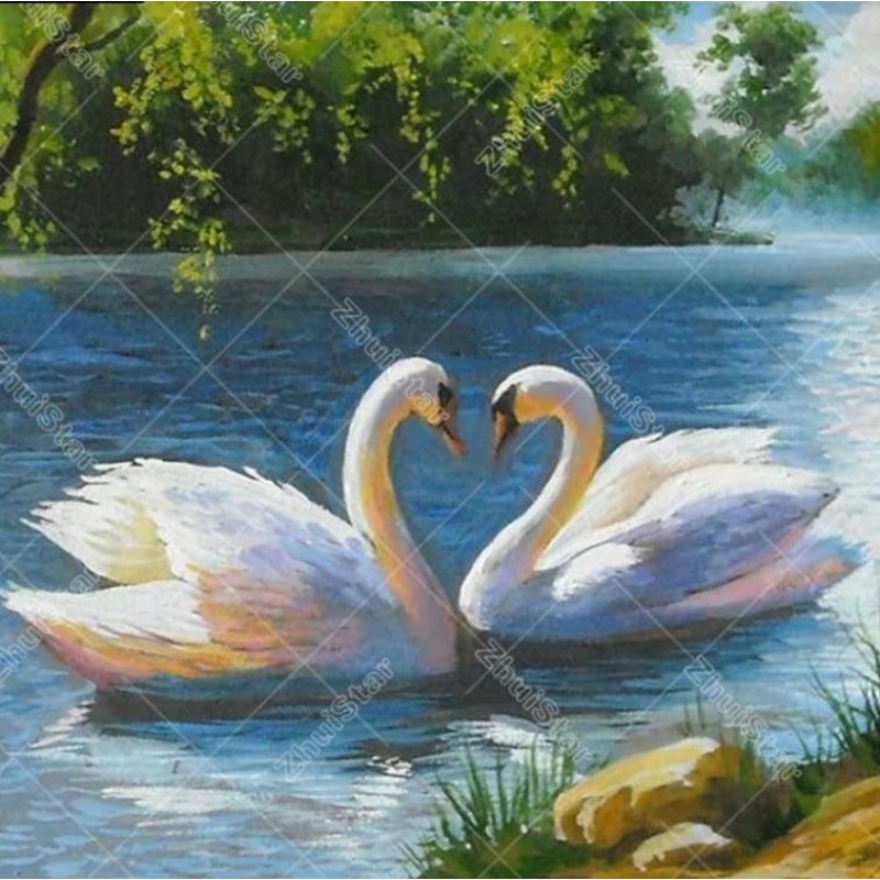 Swans in Love 5D DIY...
