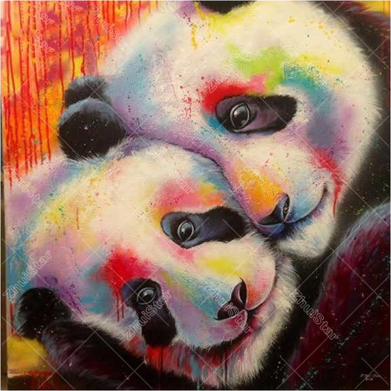 Colored panda 5D DIY...