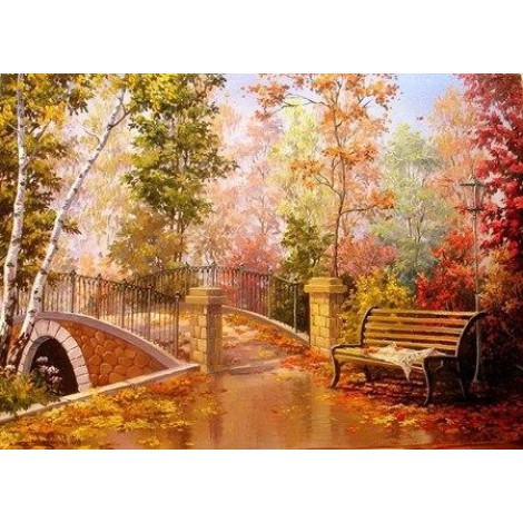 Spring Bridge 5D DIY Paint By Diamond Kit