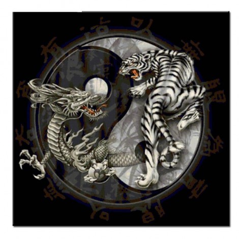 Yin Yang Animals 5D DIY Paint By Diamond Kit