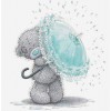Cartoon Bear with Umbrella 5D DIY Paint By Diamond Kit