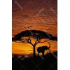 Sunset  Elephant 5D DIY Paint By Diamond Kit