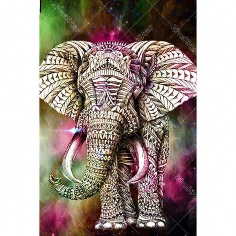 Beautiful Elephant 5D DIY Paint By Diamond Kit