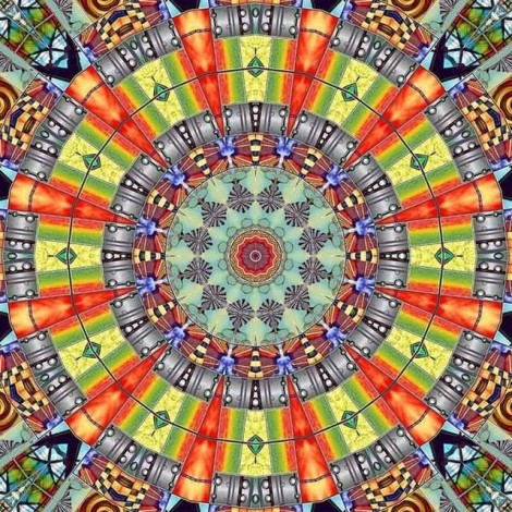 Light Green Religion Mandala 5D DIY Paint By Diamond Kit