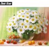 White Daisies Floral 5D DIY Paint By Diamond Kit