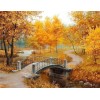 Autumn Scenic Bridge 5D DIY Paint By Diamond Kit