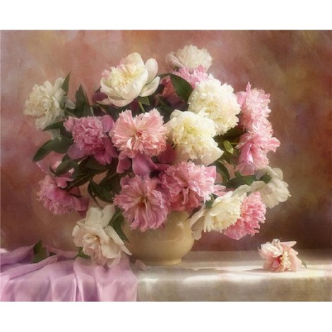 Peony Flower 5D DIY Paint By Diamond Kit