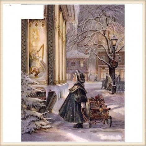 Snow girl Embroidery 5D DIY Paint By Diamond Kit