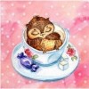 Coffee Cup Owl 5D DIY Paint By Diamond Kit
