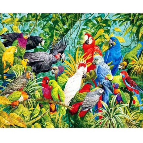 Birds In Forest 5D DIY Paint By Diamond Kit