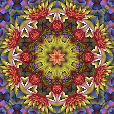 Floral Religion Mandala 5D DIY Paint By Diamond Kit