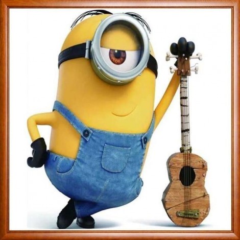 Stuart The Minion With Guitar 5D DIY Paint By Diamond Kit