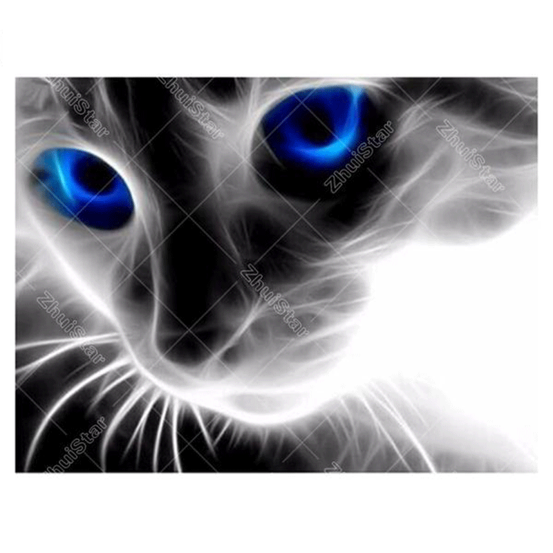 Blue Eyed Cat 5D DIY...