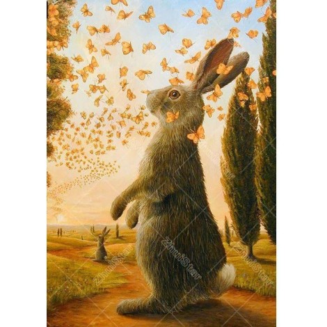 Rabbits & Autumn 5D DIY Paint By Diamond Kit