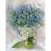 Blue Peonies 5D DIY Paint By Diamond Kit