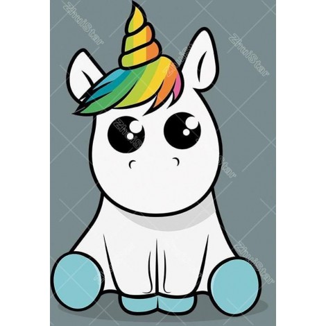Cartoon Unicorn 5D DIY Paint By Diamond Kit