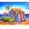 Colorful Bus 5D DIY Paint By Diamond Kit